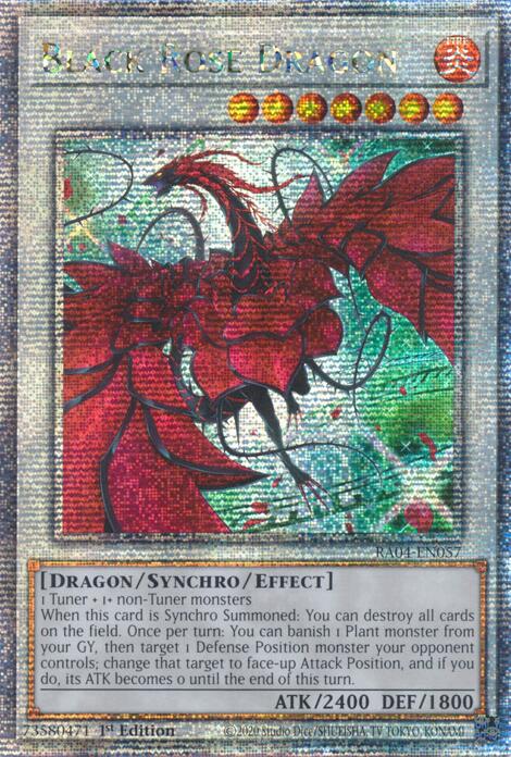 Black Rose Dragon (Alternate Art) [RA04-EN057] Quarter Century Secret Rare | Gear Gaming Fayetteville