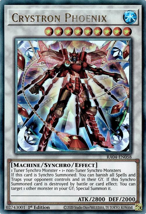 Crystron Phoenix [RA04-EN058] Prismatic Ultimate Rare | Gear Gaming Fayetteville