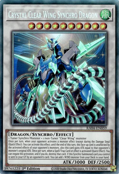Crystal Clear Wing Synchro Dragon [RA04-EN059] Collector's Rare | Gear Gaming Fayetteville