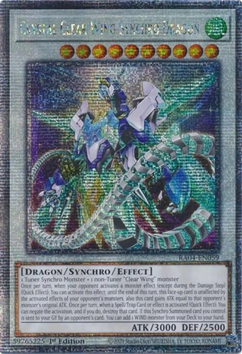 Crystal Clear Wing Synchro Dragon [RA04-EN059] Quarter Century Secret Rare | Gear Gaming Fayetteville