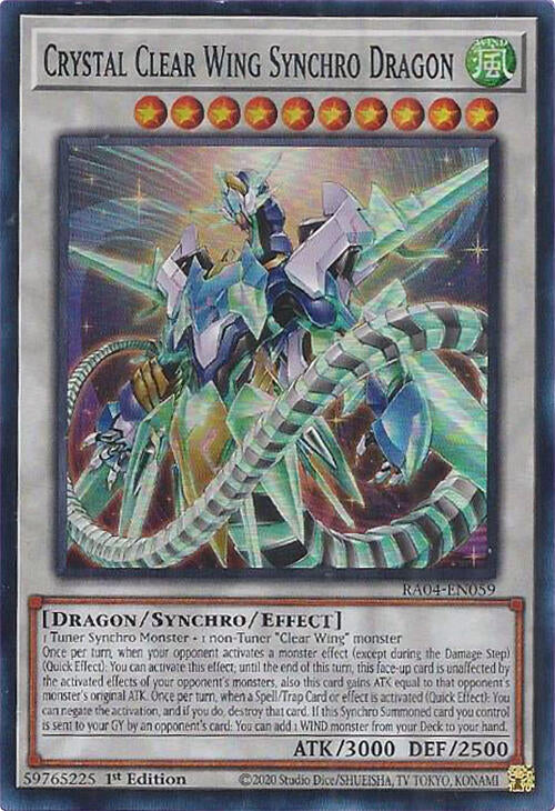 Crystal Clear Wing Synchro Dragon [RA04-EN059] Super Rare | Gear Gaming Fayetteville