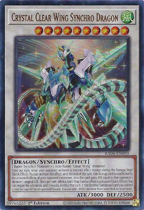 Crystal Clear Wing Synchro Dragon [RA04-EN059] Ultra Rare | Gear Gaming Fayetteville