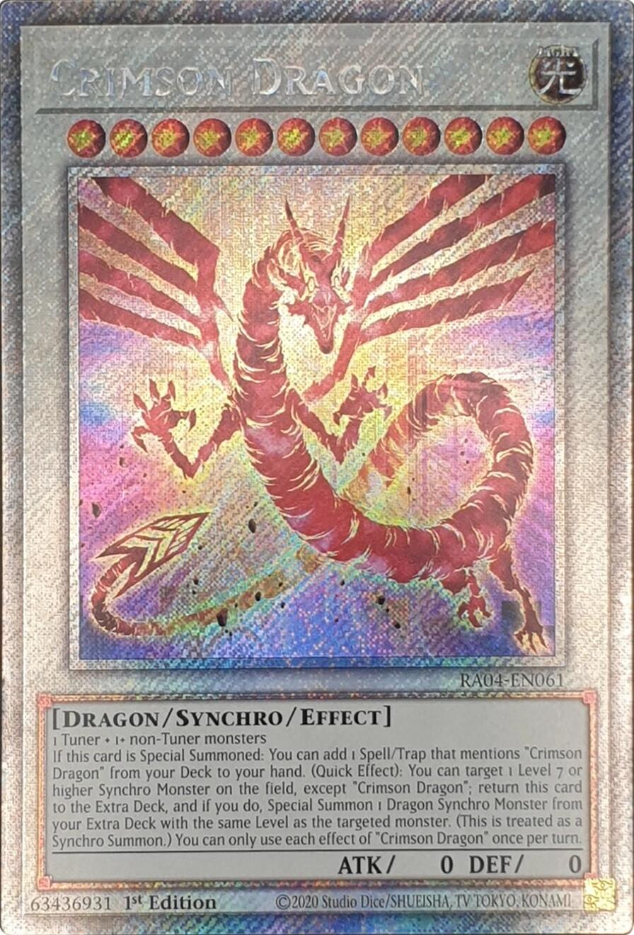 Crimson Dragon (card) [RA04-EN061] Platinum Secret Rare | Gear Gaming Fayetteville