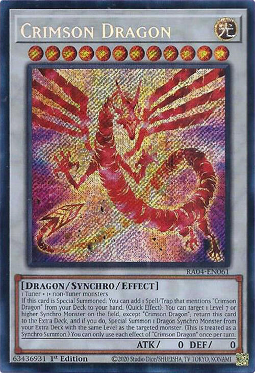 Crimson Dragon (card) [RA04-EN061] Secret Rare | Gear Gaming Fayetteville