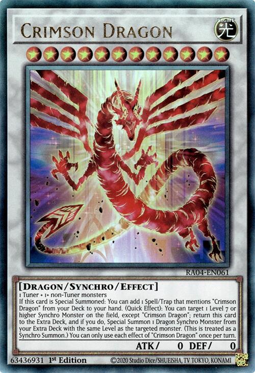 Crimson Dragon (card) [RA04-EN061] Prismatic Ultimate Rare | Gear Gaming Fayetteville