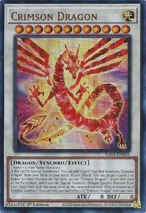 Crimson Dragon (card) [RA04-EN061] Ultra Rare | Gear Gaming Fayetteville
