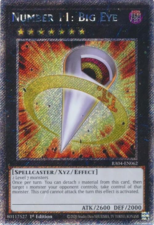 Number 11: Big Eye [RA04-EN062] Platinum Secret Rare | Gear Gaming Fayetteville