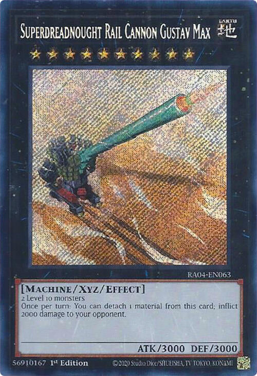 Superdreadnought Rail Cannon Gustav Max [RA04-EN063] Secret Rare | Gear Gaming Fayetteville