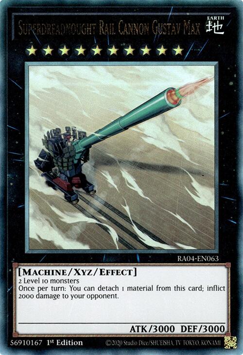 Superdreadnought Rail Cannon Gustav Max [RA04-EN063] Prismatic Ultimate Rare | Gear Gaming Fayetteville
