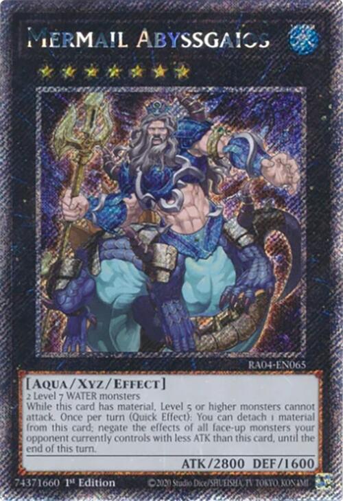 Mermail Abyssgaios [RA04-EN065] Platinum Secret Rare | Gear Gaming Fayetteville