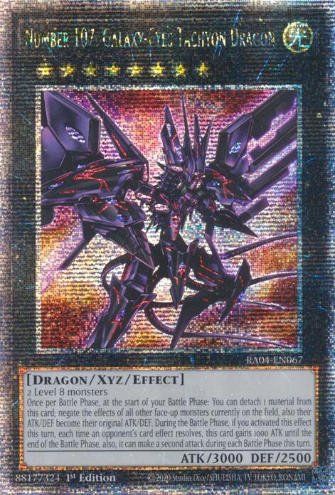 Number 107: Galaxy-Eyes Tachyon Dragon [RA04-EN067] Quarter Century Secret Rare | Gear Gaming Fayetteville