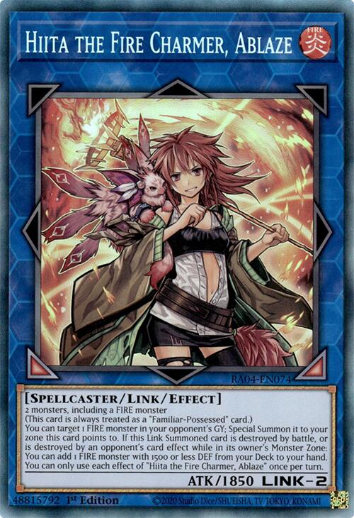 Hiita the Fire Charmer, Ablaze [RA04-EN074] Prismatic Collector's Rare | Gear Gaming Fayetteville