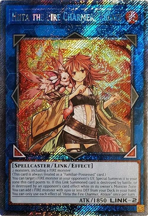 Hiita the Fire Charmer, Ablaze [RA04-EN074] Platinum Secret Rare | Gear Gaming Fayetteville