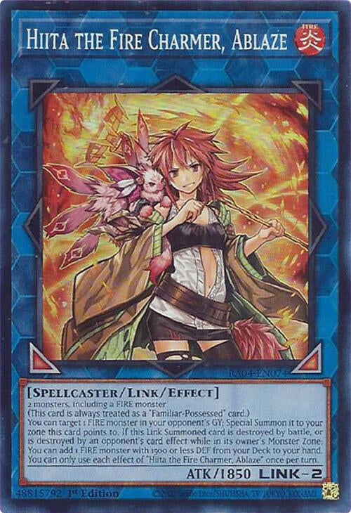Hiita the Fire Charmer, Ablaze [RA04-EN074] Super Rare | Gear Gaming Fayetteville