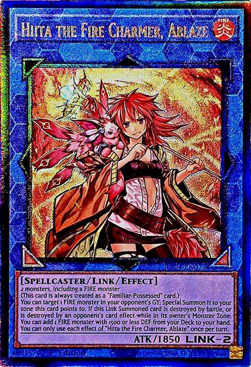 Hiita the Fire Charmer, Ablaze [RA04-EN074] Prismatic Ultimate Rare | Gear Gaming Fayetteville