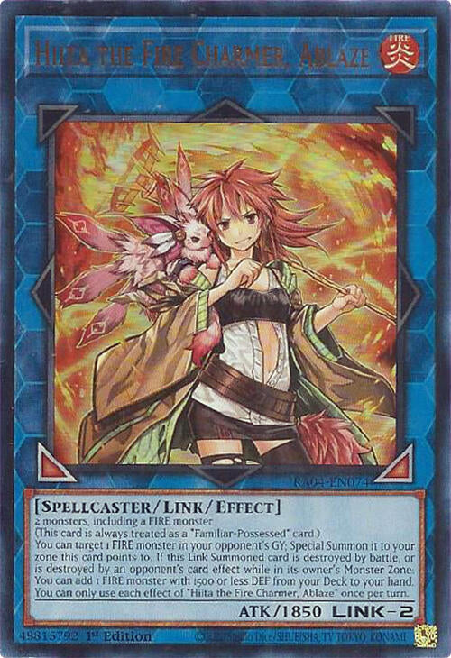 Hiita the Fire Charmer, Ablaze [RA04-EN074] Ultra Rare | Gear Gaming Fayetteville