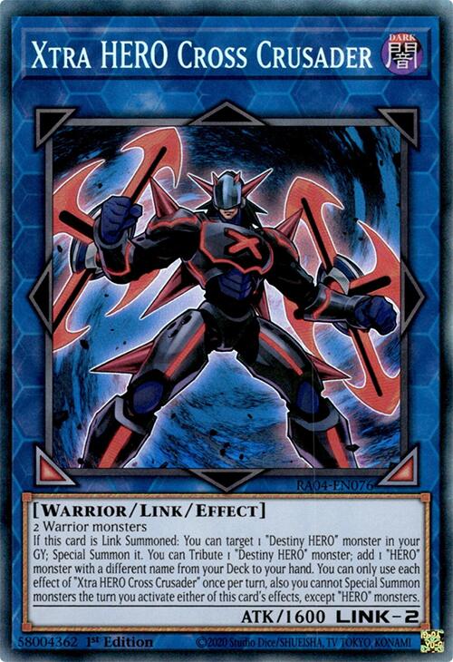 Xtra HERO Cross Crusader [RA04-EN076] Prismatic Collector's Rare | Gear Gaming Fayetteville