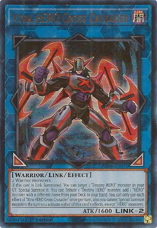 Xtra HERO Cross Crusader [RA04-EN076] Ultra Rare | Gear Gaming Fayetteville