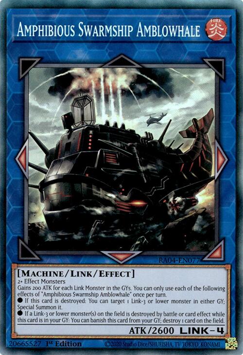 Amphibious Swarmship Amblowhale [RA04-EN077] Prismatic Collector's Rare | Gear Gaming Fayetteville