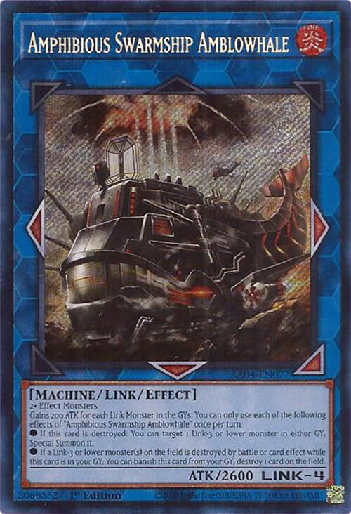 Amphibious Swarmship Amblowhale [RA04-EN077] Secret Rare | Gear Gaming Fayetteville