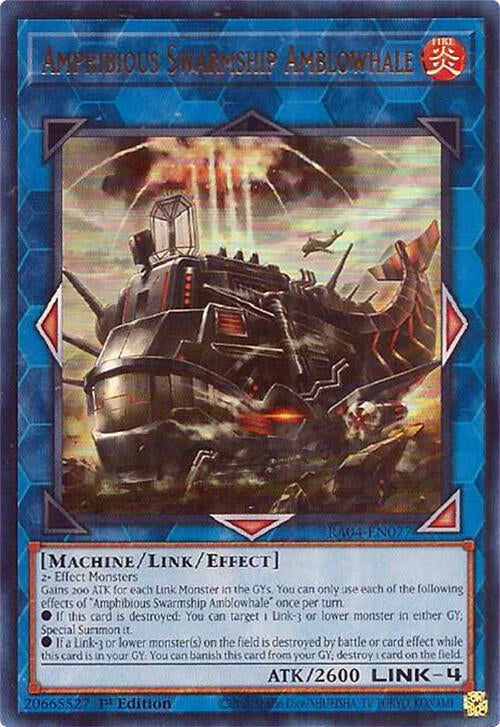 Amphibious Swarmship Amblowhale [RA04-EN077] Ultra Rare | Gear Gaming Fayetteville