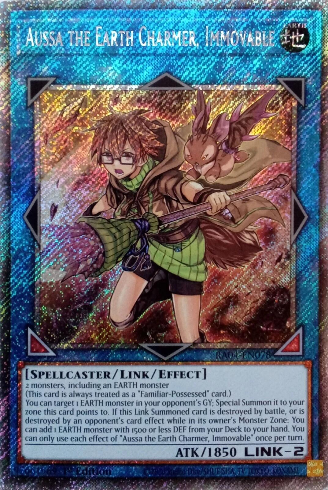 Aussa the Earth Charmer, Immovable [RA04-EN078] Platinum Secret Rare | Gear Gaming Fayetteville