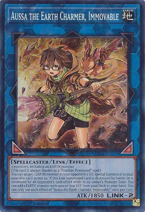 Aussa the Earth Charmer, Immovable [RA04-EN078] Super Rare | Gear Gaming Fayetteville