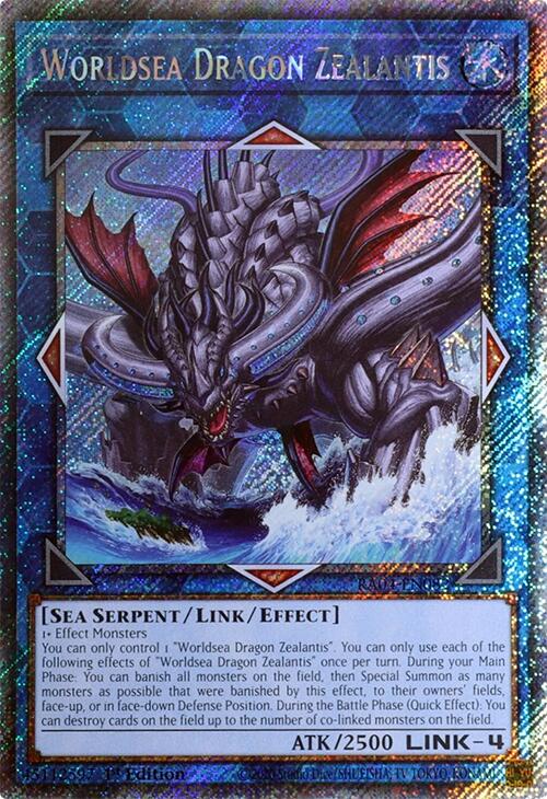 Worldsea Dragon Zealantis [RA04-EN082] Platinum Secret Rare | Gear Gaming Fayetteville