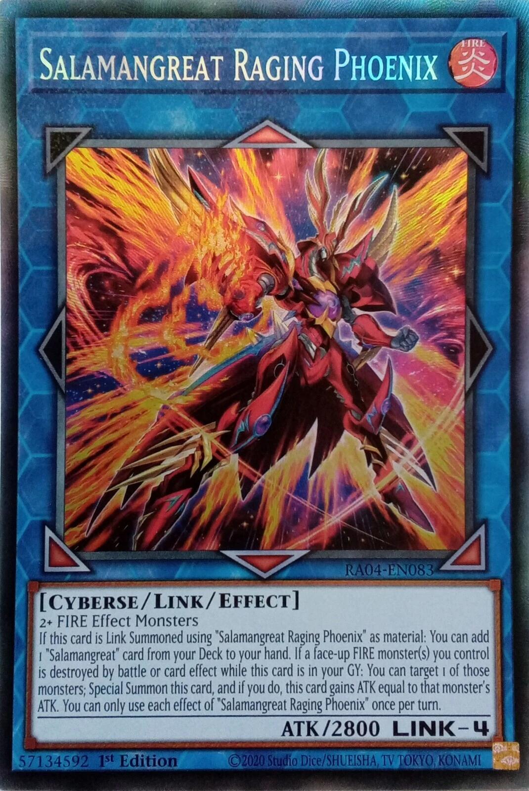 Salamangreat Raging Phoenix [RA04-EN083] Prismatic Collector's Rare | Gear Gaming Fayetteville