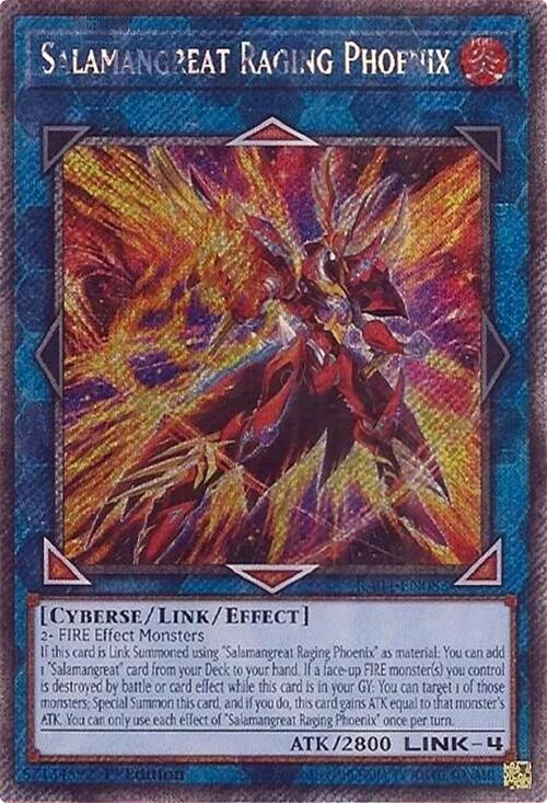 Salamangreat Raging Phoenix [RA04-EN083] Platinum Secret Rare | Gear Gaming Fayetteville