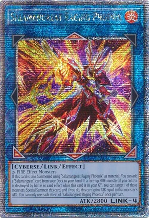 Salamangreat Raging Phoenix [RA04-EN083] Quarter Century Secret Rare | Gear Gaming Fayetteville