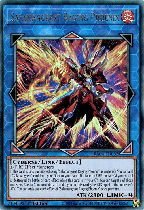 Salamangreat Raging Phoenix [RA04-EN083] Prismatic Ultimate Rare | Gear Gaming Fayetteville