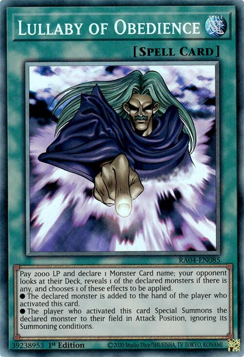 Lullaby of Obedience [RA04-EN085] Prismatic Collector's Rare | Gear Gaming Fayetteville