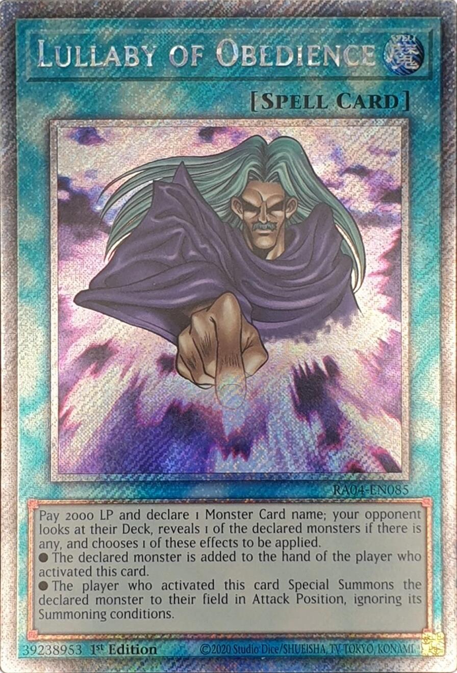 Lullaby of Obedience [RA04-EN085] Platinum Secret Rare | Gear Gaming Fayetteville