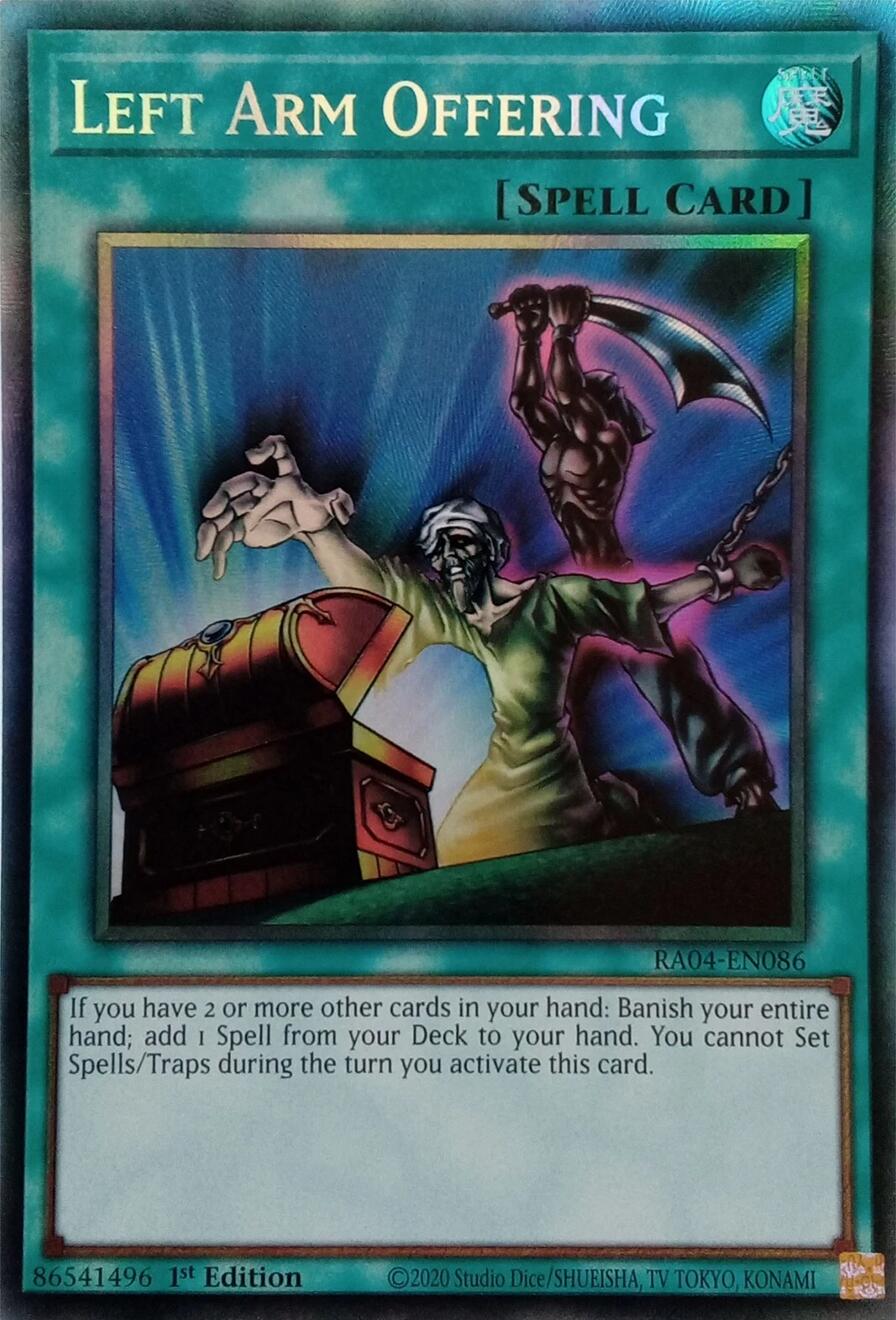 Left Arm Offering [RA04-EN086] Prismatic Collector's Rare | Gear Gaming Fayetteville