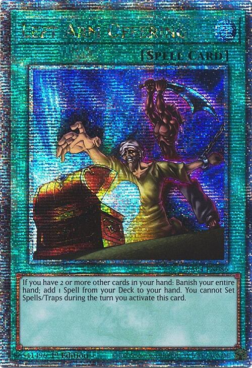 Left Arm Offering [RA04-EN086] Quarter Century Secret Rare | Gear Gaming Fayetteville