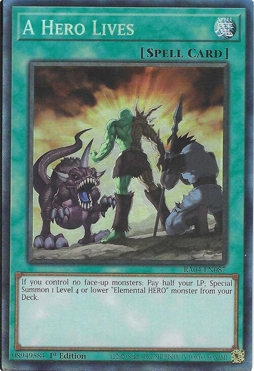 A Hero Lives [RA04-EN087] Prismatic Collector's Rare | Gear Gaming Fayetteville