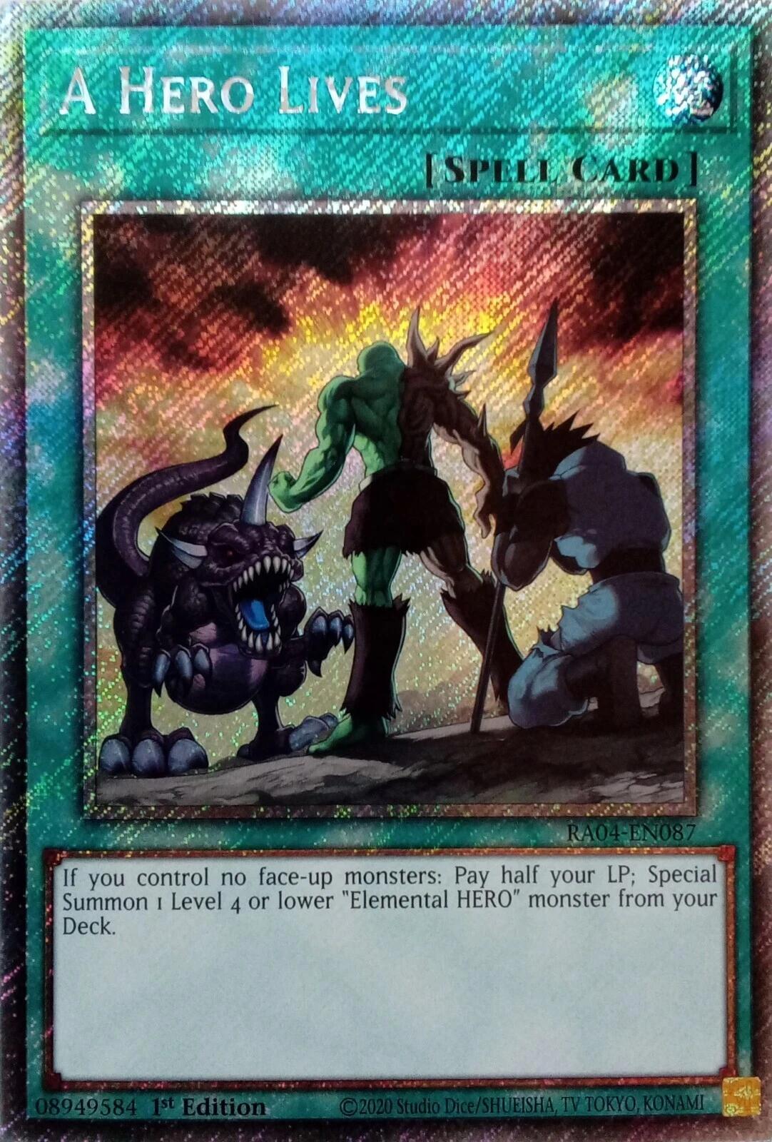 A Hero Lives [RA04-EN087] Platinum Secret Rare | Gear Gaming Fayetteville