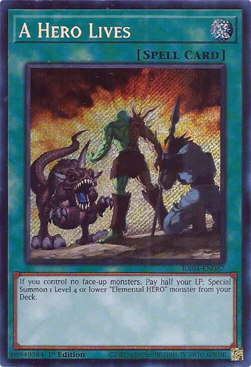 A Hero Lives [RA04-EN087] Secret Rare | Gear Gaming Fayetteville