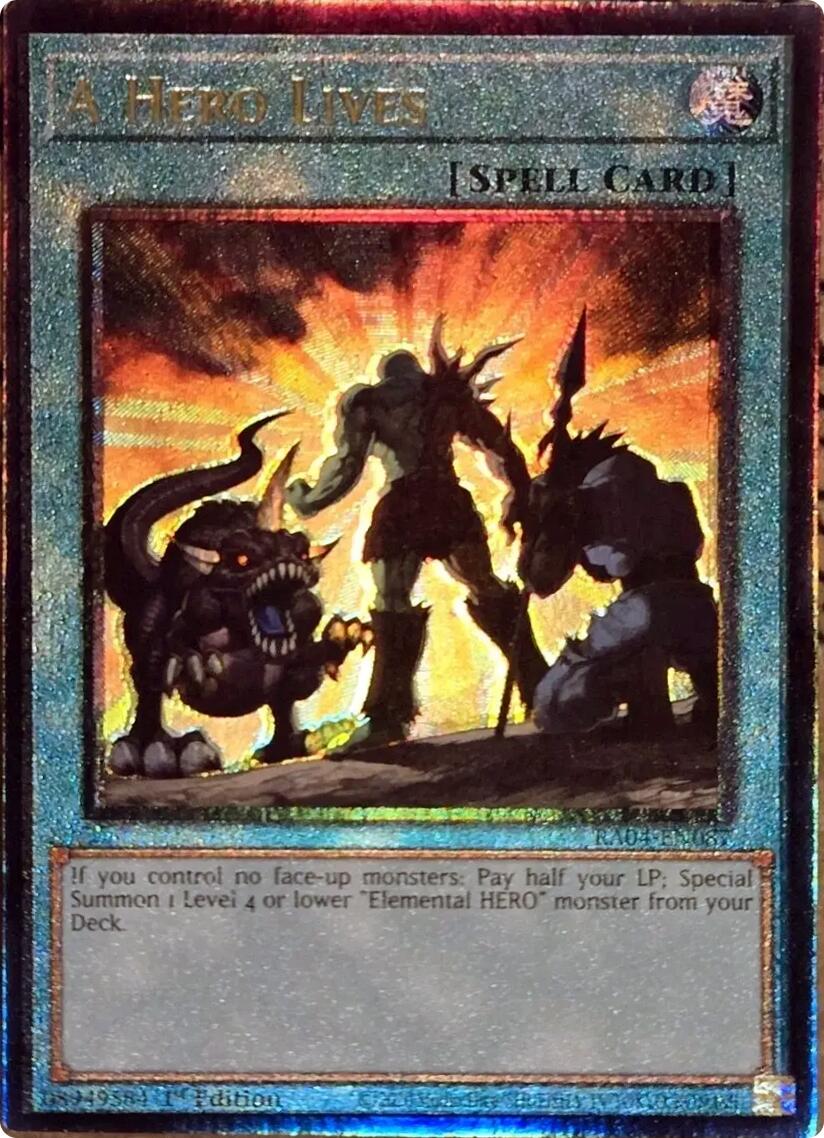 A Hero Lives [RA04-EN087] Prismatic Ultimate Rare | Gear Gaming Fayetteville