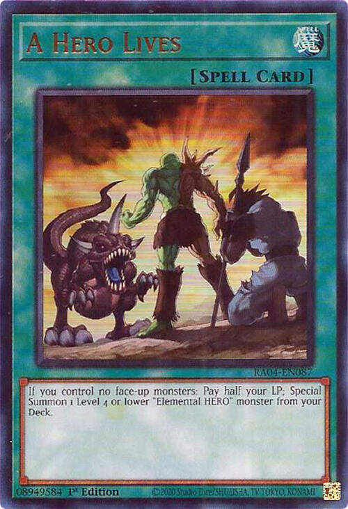 A Hero Lives [RA04-EN087] Ultra Rare | Gear Gaming Fayetteville