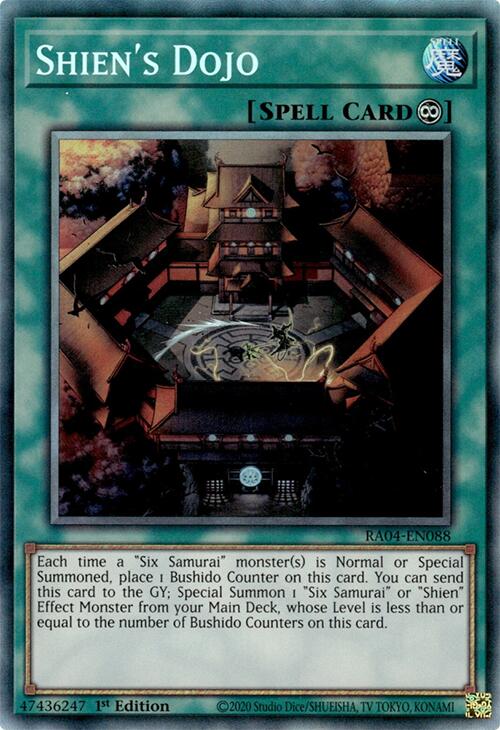 Shien's Dojo [RA04-EN088] Prismatic Collector's Rare | Gear Gaming Fayetteville