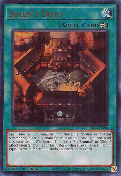 Shien's Dojo [RA04-EN088] Ultra Rare | Gear Gaming Fayetteville