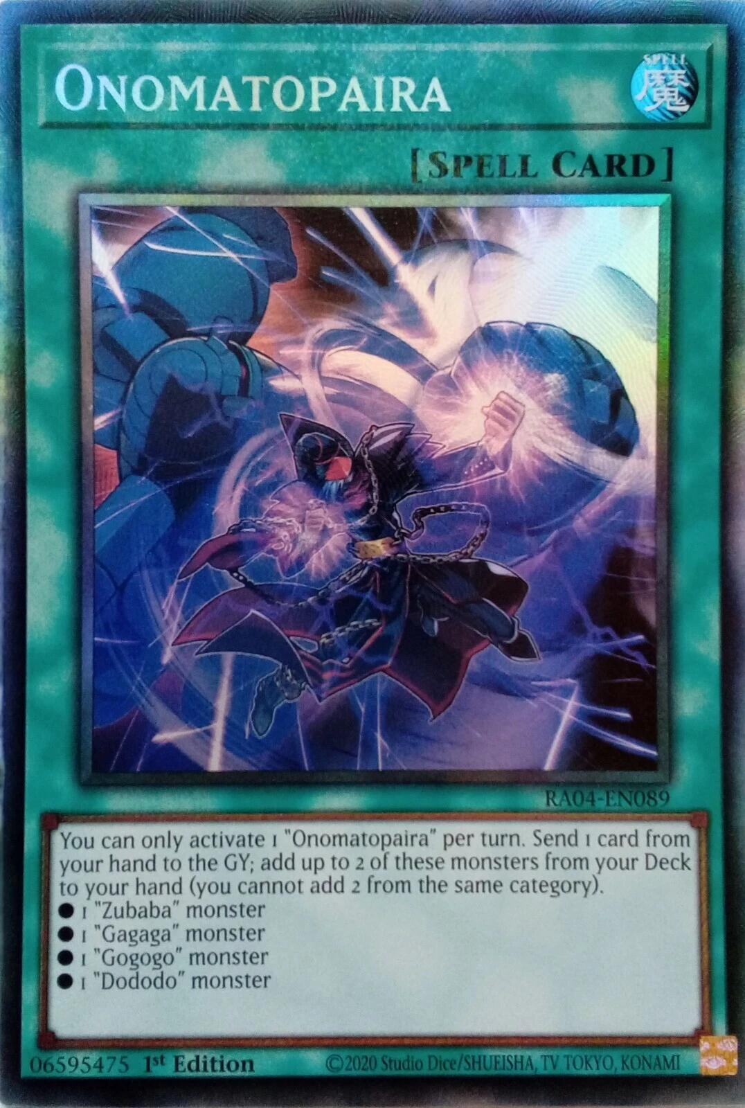 Onomatopaira [RA04-EN089] Prismatic Collector's Rare | Gear Gaming Fayetteville