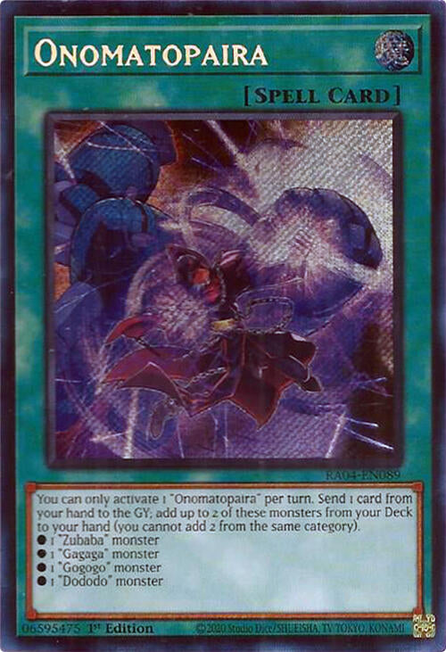 Onomatopaira [RA04-EN089] Secret Rare | Gear Gaming Fayetteville