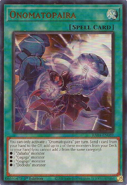 Onomatopaira [RA04-EN089] Ultra Rare | Gear Gaming Fayetteville