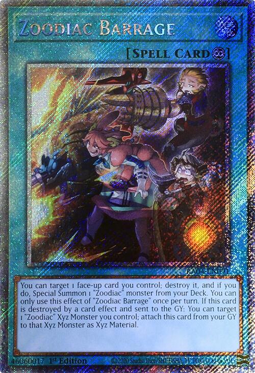 Zoodiac Barrage [RA04-EN091] Platinum Secret Rare | Gear Gaming Fayetteville