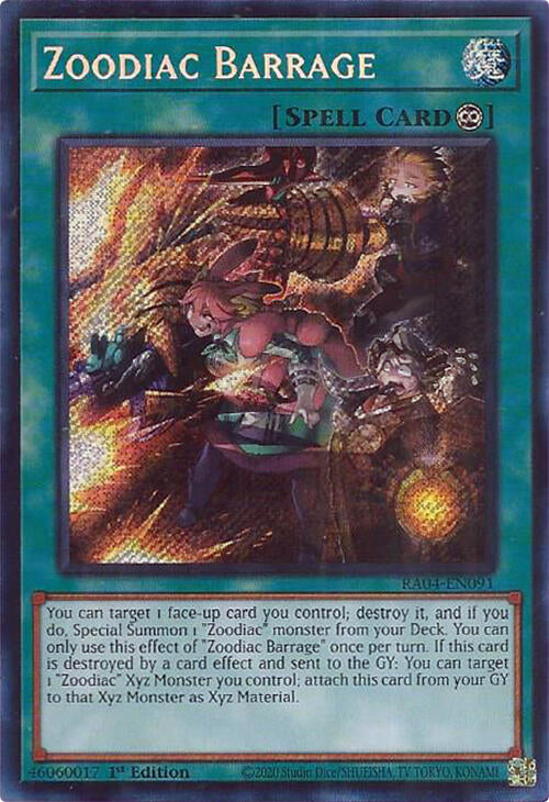 Zoodiac Barrage [RA04-EN091] Secret Rare | Gear Gaming Fayetteville