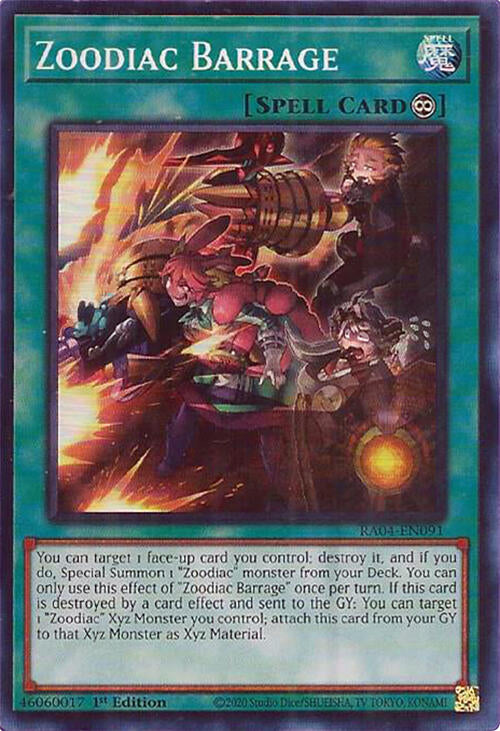Zoodiac Barrage [RA04-EN091] Super Rare | Gear Gaming Fayetteville