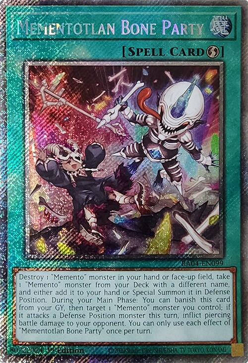 Mementotlan Bone Party [RA04-EN099] Platinum Secret Rare | Gear Gaming Fayetteville